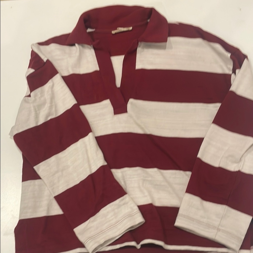 Rugby Madewell Red and White Striped Shirt